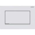 Geberit Sigma 10 plaque de commande - blanc synthétique rinçage interompabl bandes design: chromé brillant