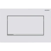Geberit Sigma 10 plaque de commande - blanc synthétique rinçage interompabl bandes design: chromé brillant