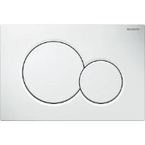 Geberit Sigma 01 plaque de commande - blanc - avec 2 touches