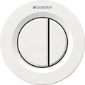 GEBERIT bediening van op afstand type 01, pneumatisch, voor spoeling met 2 hoeveelheden, inbouwdrukker: Alpien wit