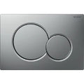 Geberit Sigma 01 plaque de commande - chromé mat/chromé - synthétique - avec 2 touches