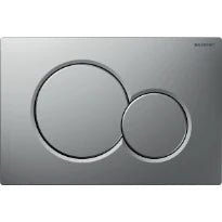 Geberit Sigma 01 plaque de commande - chromé mat/chromé - synthétique - avec 2 touches