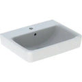 Geberit Renova Plan lavabo 550 x 440 mm - blanc KeraTect - avec trou de robinet - avec trop-plein