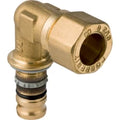 Geberit Mepla haakse overgangsbocht 90° met knelkoppeling diam 16 mm D1 15 mm