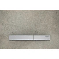 Geberit Sigma50 bedieningsplaat betonuitzicht verchroomd 2 toetsen