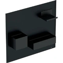Geberit magneetbord met opbergboxen: zwart / poedergelakt mat, lava / poedergelakt mat