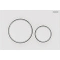 Geberit Sigma 20 plaque de commande - blanc/blanc mat synthétique 2 touches