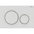 Geberit Sigma 20 plaque de commande - easy-to-clean blanc mat laqué/blanc - synthétique - avec 2 touches