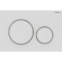 Geberit Sigma 20 plaque de commande - easy-to-clean blanc mat laqué/blanc - synthétique - avec 2 touches
