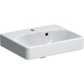 Geberit Smyle lave-mains 450 x 360 mm - blanc KeraTect - avec trou de robinet - avec trop-plein
