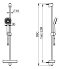 Hansa HansaBasicjet Style set de douche chromé (douchette 96mm)