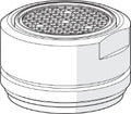 HANSA Mousseur, M24x1, 6 l/min Chroom