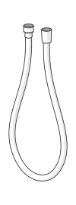 Hansa flexible de douche, L=1500 blanc