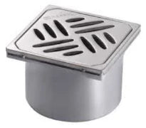 REHAUSSE 130 - 130 MM o 125 MM gris abs Réhausse - grille inox classe K3 - L15 design