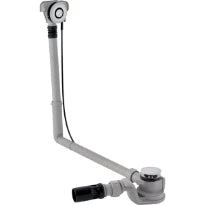 Geberit Uniflex évacuation baignoire avec bouton-poussoir PushControl, d52, longueur 50 cm, avec set de finition: Chromé brillant, d=40/50mm