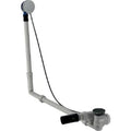 Geberit Uniflex évacuation baignoire avec actionnement rotatif, d52, longueur 79 cm, avec set de finition et tuyau de raccordement avec rotule orientable, principe du contre-courant: Chromé brillant, d=40/50mm