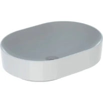 Geberit VariForm lavabo à poser elliptique 550 x 400 mm - blanc - sans trou de robinet - sans trop-plein