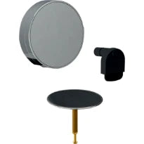 Set de finition Geberit Split, d52, pour garniture de baignoire avec actionnement rotatif et arrivée d’eau: Chromé brillant