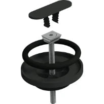 CLOU Bonde libre et raccord siphon, noir mat pour lave-mains Flush et First