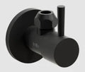 Clou InBe design robinet d'arrêt type 1, rond, noir mat