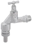 Schlosser 1750 robinet de service double avec clapet anti-retour et aérateur 1/2 M - chromé mat - agréé Belgaqua