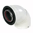 Ubbink Alu/K coude blanc 60/100-87°