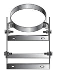 COLLIER MURAL ISOLECO DP 80 X 130 MM inox reglable 30-300 mm