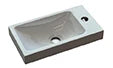 Procasa Thiny lave-mains en composite 400 x 220 mm - blanc - avec trou de robinet - sans trop-plein - réversible sans trous de fixation