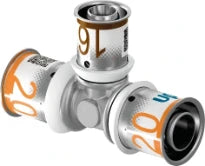 Uponor S-Press Plus laiton té réduit 90° FFF 25 x 20 x 25