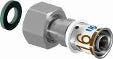 Uponor S-Press Plus raccord 2-pièces avec écrou libre joint plat FF 25 x 3/4 F