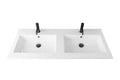 Procasa Quadra table vasque marbre de synthèse avec 2 vasques 1200 x 500 mm - blanc