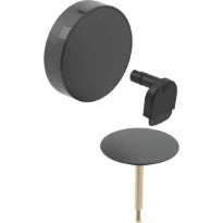 Geberit Split set de finition 52 mm pour vidage baignoire avec arrivée d'eau & commande pivotable - noir mat