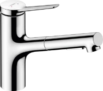 Hansgrohe Zesis M33 mitigeur cuisine 150 - avec douchette extractible 2 jets - chromé