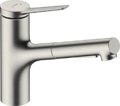 Hansgrohe Zesis M33 mitigeur cuisine 150 - avec douchette extractible 2 jets - inox