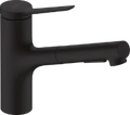 Hansgrohe Zesis M33 mitigeur cuisine 150 - avec douchette extractible 2 jets - noir mat