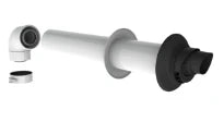 Burgerhout Twinsafe concentrique PP/acier passage mural inclusif coude 60/100 mm
