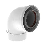 Burgerhout Twinsafe concentrique PP/alu coude 90° MF 60/100 mm