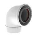 Burgerhout Twinsafe concentrique PP/alu coude 90° MF 80/125 mm