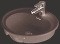 Duravit Manua lavabo encastré rond 480 mm - blanc - avec trou de robinet - avec trop-plein