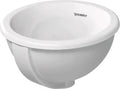 Duravit Architec Bali lavabo encastré rond 335 mm - blanc - sans trou de robinet - avec trop-plein - fond émaillé