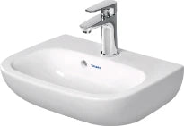 Duravit D-code lave-mains 450 x 340 mm - blanc - avec trou de robinet - avec trop-plein