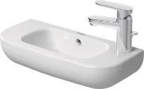 Duravit D-Code lave-mains 500 x 220 mm - blanc - avec trou de robinet - avec trop-plein