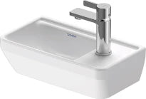 Duravit D-Neo lavabo 400 x 220 mm - blanc - avec trou de robinet droite - sans trop-plein - avec fixation - dessous vitré