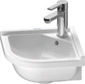 Duravit Starck 3 lave-mains d'angle 430 x 380 mm - blanc - avec trou de robinet - avec trop-plein
