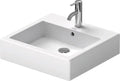 Duravit Vero lavabo à poser 500 x 470 mm - blanc - avec trou de robinet - avec trop-plein