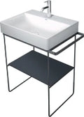 Duravit DuraSquare plateau verre sur console metall.p. lav. 235360, noir