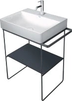 Duravit DuraSquare plateau verre sur console metall.p. lav. 235360, noir