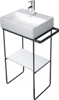 Duravit DuraSquare plateau verre sur console metall.p. lav. 073245, blanc