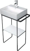 Duravit DuraSquare plateau verre sur console metall.p. lav. 073245, blanc