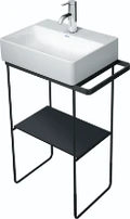 Duravit DuraSquare plateau verre sur console metall.p. lav. 073245, noir